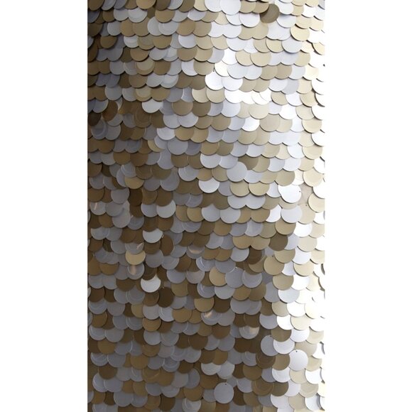 Lafayette 148 New York Paillette Sequin Shift Dress Mixed-Metal Metallic Large - Picture 16 of 16